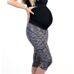Mumberry Maternity Capris Leggings with Pregnancy Belly Support